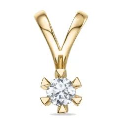 0,30 ct lab grown diamant hanger in 9 caraat goud 0,30 ct