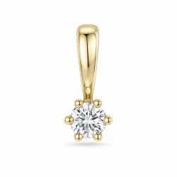 0,10 ct lab grown diamant solitaire hanger in 9 caraat goud 0,10 ct