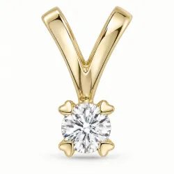 0,20 ct lab grown diamant solitaire hanger in 9 caraat goud 0,20 ct