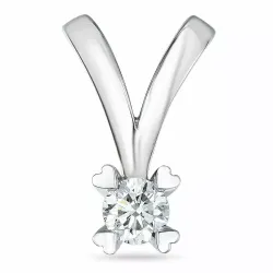 0,20 ct lab grown diamant solitaire hanger in 9 caraat witgoud 0,20 ct