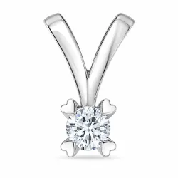 0,20 ct lab grown diamant solitaire hanger in 9 caraat witgoud 0,20 ct