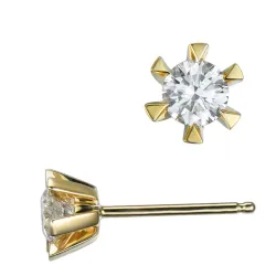 2 x 0,30 ct lab grown diamant oorsteker in 9 karaat goud met lab grown diamant 