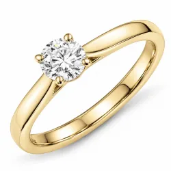 0,40 ct lab grown diamant solitaire ring in 9 karaat goud 0,40 ct