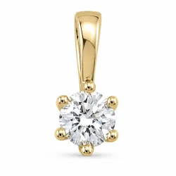 0,20 ct lab grown diamant solitaire hanger in 9 caraat goud 0,20 ct