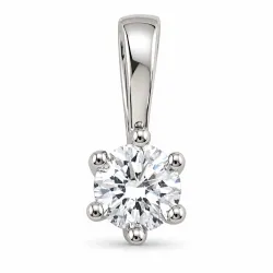 0,20 ct lab grown diamant solitaire hanger in 9 caraat witgoud 0,20 ct