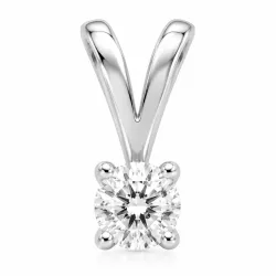0,20 ct lab grown diamant solitaire hanger in 9 caraat witgoud 0,20 ct