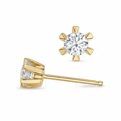 2 x 0,20 ct lab grown diamant solitaire oorbel in 9 karaat goud met lab grown diamant 