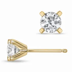 2 x 0,40 ct lab grown diamant oorbellen in 9 karaat goud met lab grown diamant 