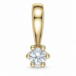0,05 ct lab grown diamant solitaire hanger in 9 caraat goud 0,05 ct
