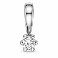 0,05 ct lab grown diamant solitaire hanger in 9 caraat witgoud 0,05 ct