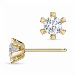 2 x 0,30 ct lab grown diamant oorsteker in 9 karaat goud met lab grown diamant (CVD) 