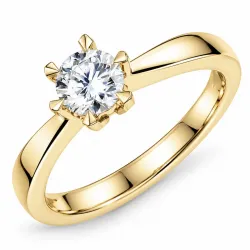 0,50 ct lab grown diamant ring in 14 karaat goud 0,50 ct