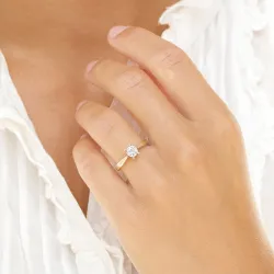0,50 ct lab grown diamant ring in 14 karaat goud 0,50 ct