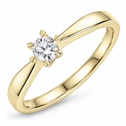 0,40 ct lab grown diamant ring in 14 karaat goud 0,40 ct