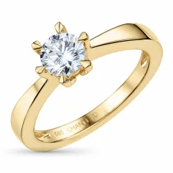 1,00 ct lab grown diamant ring in 14 karaat goud 1,00 ct