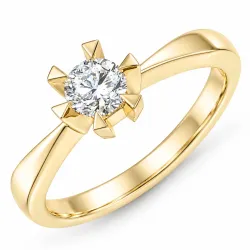 0,40 ct lab grown diamant ring in 14 karaat goud 0,40 ct