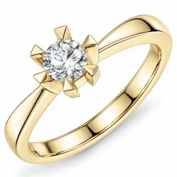 0,40 ct lab grown diamant ring in 14 karaat goud 0,40 ct