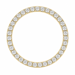rond lab grown diamant hanger in 14 caraat goud 1,03 ct