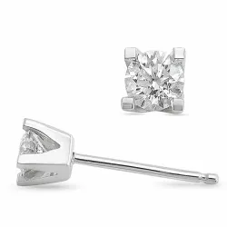 2 x 0,30 ct lab grown diamant oorsteker in 14 karaat witgoud met lab grown diamant 