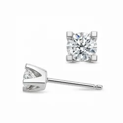 2 x 0,30 ct lab grown diamant oorsteker in 14 karaat witgoud met lab grown diamant 