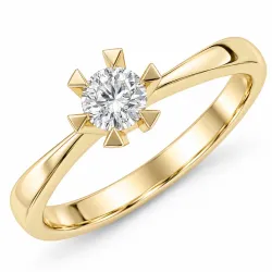 0,30 ct lab grown diamant ring in 14 karaat goud 0,30 ct