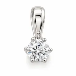 0,30 ct lab grown diamant solitaire hanger in 14 caraat witgoud 0,30 ct