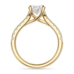 lab grown diamant ring in 14 karaat goud 2,0 ct 0,29 ct