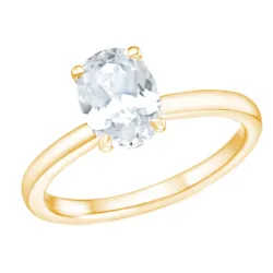 lab grown diamant solitaire ring in 14 karaat goud 2,0 ct