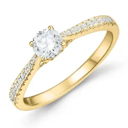 lab grown diamant ring in 14 karaat goud 0,40 ct 0,17 ct