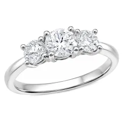 lab grown diamant ring in 14 karaat witgoud 0,50 ct 0,52 ct