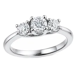 lab grown diamant ring in 14 karaat witgoud 0,30 ct 0,40 ct