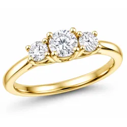 lab grown diamant ring in 14 karaat goud 0,25 ct 0,26 ct