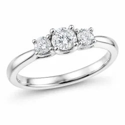 lab grown diamant ring in 14 karaat witgoud 0,25 ct 0,26 ct