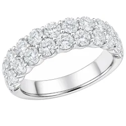 lab grown diamant ring in 14 karaat witgoud 2,5 ct