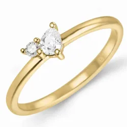 lab grown diamant ring in 14 karaat goud 0,12 ct 0,04 ct