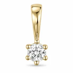 0,10 ct lab grown diamant hanger in 14 caraat goud 0,10 ct