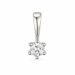 0,10 ct lab grown diamant hanger in 14 caraat witgoud 0,10 ct