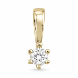 0,20 ct lab grown diamant hanger in 14 caraat goud 0,20 ct