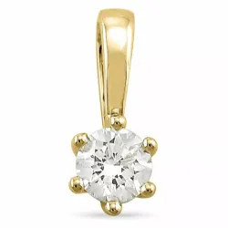 0,40 ct lab grown diamant hanger in 14 caraat goud 0,40 ct