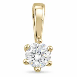 0,40 ct lab grown diamant hanger in 14 caraat goud 0,40 ct