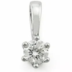 0,40 ct lab grown diamant hanger in 14 caraat witgoud 0,40 ct