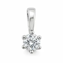 0,40 ct lab grown diamant hanger in 14 caraat witgoud 0,40 ct