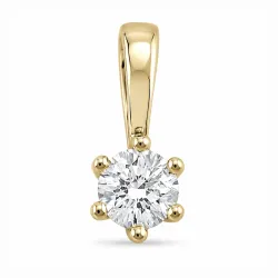 0,30 ct lab grown diamant solitaire hanger in 14 caraat goud 0,30 ct