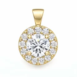 lab grown diamant hanger in 14 caraat goud 1,0 ct 0,48 ct