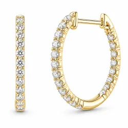creool in 14 karaat goud met lab grown diamant (CVD) 