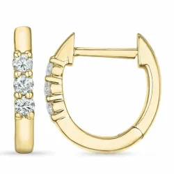 12 mm creool in 14 karaat goud met lab grown diamant 