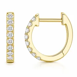 13 mm creool in 14 karaat goud met lab grown diamant 