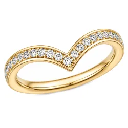 lab grown diamant ring in 14 karaat goud 0,19 ct