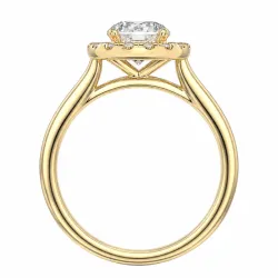lab grown diamant ring in 14 karaat goud 1,0 ct 0,21 ct