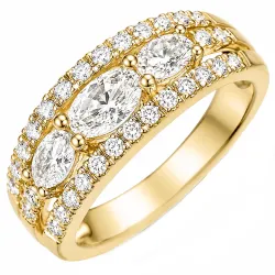 lab grown diamant ring in 14 karaat goud 0,86 ct 0,21 ct